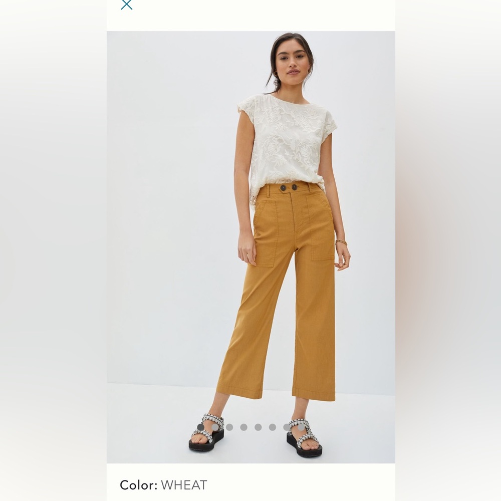 Maeve Colette Wide-leg Crop Pants size 14